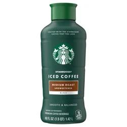 Starbucks Iced Coffee Unsweetened Premium Coffee Beverage 48 Fluid Ounce Plastic Bottle