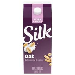 Silk Oat Milk, Extra Creamy, Dairy Free, Gluten Free, Deliciously Creamy Vegan Milk with 50% More Calcium than Dairy Milk, 64 FL OZ Half Gallon
