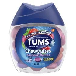 Tums Chewy Bites Extra Strength Antacid Assorted Berry 32ct