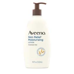 Aveeno Skin Relief Moisturizing Lotion for Very Dry Skin with Soothing Triple Oat & Shea Butter Formula, Dimethicone Skin Protectant Helps Heal Itchy, Dry Skin, Fragrance-Free