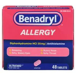 Benadryl Ultratabs Allergy Relief Tablets - Diphenhydramine - 48ct