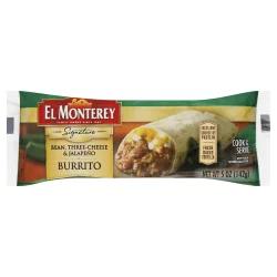 El Monterey Signature Bean 3-Cheese & Jalapeno Burrito