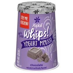 Yoplait Whips Yogurt Mousse, Chocolate Flavored, Gluten Free Snack, 4 OZ Yogurt Cup
