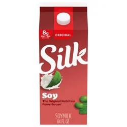 Silk Soy Milk, Original, Dairy Free, Gluten Free, Vegan Milk with Vitamin D to Help Support Strong Bones, 64 FL OZ Half Gallon