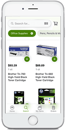 Browse through thousands of Office Depot OfficeMax items available for same-day delivery.