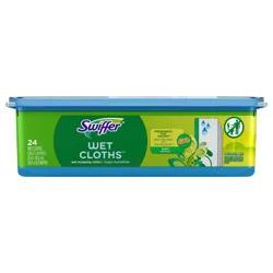 Swiffer Sweeper Wet Mopping Cloth Refills for Floor Mopping and Cleaning, Multi-Surface Floor Cleaner with Gain Original Scent, 24 Count
