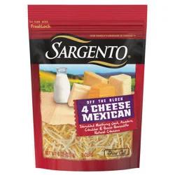 Sargento Shredded 4 Cheese Mexican Natural Cheese, Fine Cut, 8 oz.