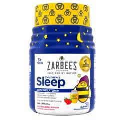 Zarbee's Naturals Kid's Sleep Gummies with Melatonin, Drug-Free, Non-Habit Forming, Natural Berry, 50ct