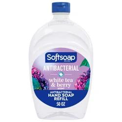 Softsoap Antibacterial Liquid Hand Soap Refill, White Tea & Berry Scented Hand Soap, 50 Oz