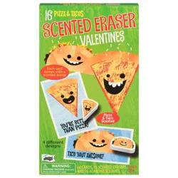 Mello Smello Scented Pizza Taco Erasers Valentines Day Exchange Card Kit
