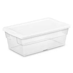 Sterilite Clear Storage Box White Lid