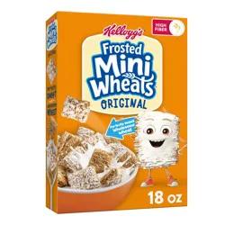 Frosted Mini-Wheats Kellogg's Frosted Mini-Wheats Cold Breakfast Cereal, High-Fiber, Whole Grain, Original, 18oz Box, 1 Box