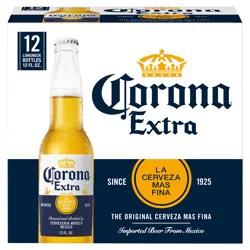 Corona Extra Mexican Lager Import Beer, 12 pk 12 fl oz Bottles, 4.6% ABV