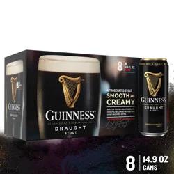 Guinness Draught Beer, 14.9oz Cans, 8pk