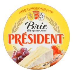 President Soft-Ripened Brie Cheese 8 oz