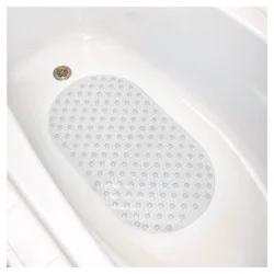ZENNA HOME Oval Bubble Tub Mat, Clear