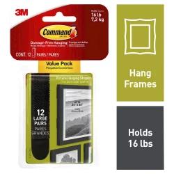 Command Large Black Picture Hanging Strips Value Pack