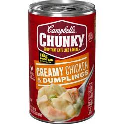 Campbell's Chunky Soup, Creamy Chicken and Dumplings Soup, 18.8 Oz Can