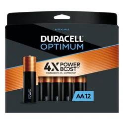Duracell Optimum AA Batteries - 12pk Alkaline Battery with Resealable Tray